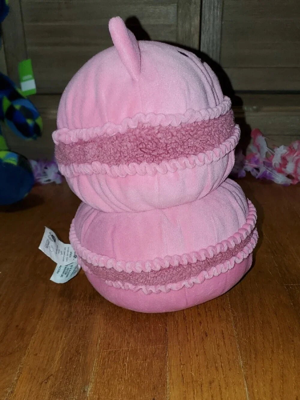 Pillowfort Pink Cat Macaron Plush